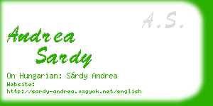 andrea sardy business card