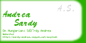 andrea sardy business card